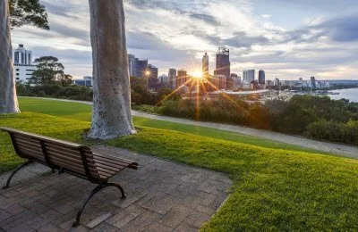 A view over Perth from Kings Park